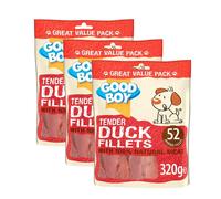 3 x Good Boy Pawsley Tender Fillets Dog Treats - Duck - 320g - Multi-B