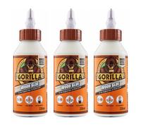 3 x Gorilla Wood Glue Adhesive Heavy Duty Water Resistant Indoor Outdoor 236ml