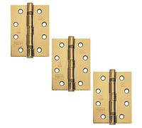 3 x Grade 11 Fire Rated Ball Bearing Door Hinges CE Rated Polished Electro Brass