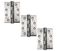 3 x Grade 11 Fire Rated Ball Bearing Door Hinges CE Rated Satin Chrome Plated