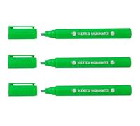 3 x Green Highlighter Big Giant Jumbo 2.5 x 23cm Scented Apples Marker Pen
