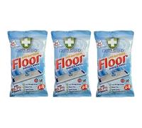 3 x GREENSHIELD ANTIBAC Floor Surface Wipes Packs of 24 Extra Large Wipes (72 Wipes)