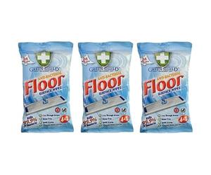 3 x GREENSHIELD ANTIBAC Floor Surface Wipes Packs of 24 Extra Large Wipes (72 Wipes)