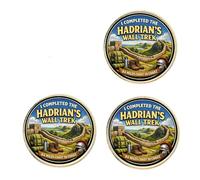3 x Hadrian's Wall Trek 84 Miles Coast to Coast (BU26) Lapel Pin Badges