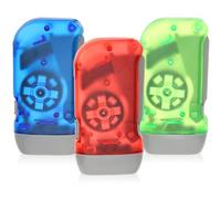 3 x Hand Press Torch Dynamo Rechargeable Torch Portable LED Outdoor Camping Faraday Bags for Mobile Phones Emergency Mini, Assorted Colours, 10x5cm,