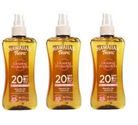 3 x Hawaiian Tropic Glowing Protection SPF20 Dry Oil Spray Mist 200ml