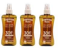 3 x Hawaiian Tropic Island Glow SPF30 Dry Oil Spray Mist 200ml