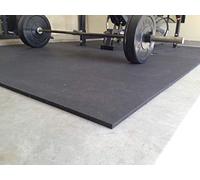 3 x Heavy Duty 12mm Solid Black Rubber Gym Mat | 6ft x 4ft Each