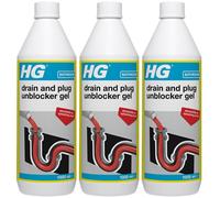 3 x HG Drain and Plug Unblocker Gel 1L
