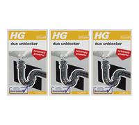 3 x HG Kitchen Duo Unblocker Kitchen Sink Quick And Powerful Drain Unblocker - 2 x 500ml
