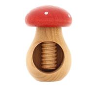 3 x Hofmeister® nutcracker fly mushroom, beech wood, handmade from Europe, easily cracks any nut, ideal for seniors, 10 x 6.5 x 6.5 cm
