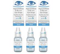 3 x HyproMellose Eye Drops 0.3% - 10ml | Provides Relief from Dry Eyes | Moisturising Eye Drops | 3 x 10ml