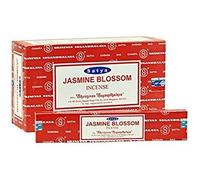3 X Jasmine Blossom Satya Nag Champa Incense Sticks Packs 15g with JRose Bookmark by Sterling Effectz