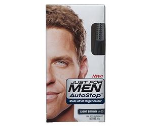 3 x Just For Men Autostop Hair Colour Auto Stop - Choose Your Shade-Light Brown A25