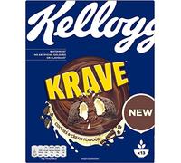 3 x Kellogg's Krave Cookies & Cream Flavour Crispy Cocoa Cereals, Filled with Cream