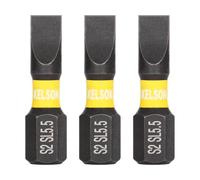 3 x KELSON 5.5mm Flat-Head 25mm Impact Rated Screwdriver Bits Slotted Slot SL5.5 1/4" Universal