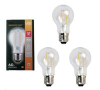 3 X LED 8W Light Bulb LAMP Filament Style ES GLS Warm White DIMMABLE 2700K