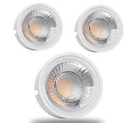 3 x LED Module as GU10 Replacement - 5 W 38° Dimmable Ceramic Super Flat 230 V - Light Bulb for Recessed Spotlights Lamp Bulb Light Spotlight (Warm White 3000 K)