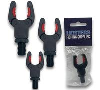 3 x LFS Rod Rests Self Adjusting Secure Rod Back Butt Rest Carp Fishing (3 x Red Rests)