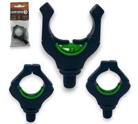3 x Lidsters Rod Rests Secure Rod Back Butt Rest Carp Fishing Grip (3 x green)