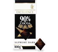 3 x Lindat EXCELLENCE 90% Dark Cocoa - Rich Intensity, Premium Swiss Chocolate Bar - 100g