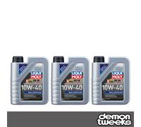 3 x Liqui Moly MoS2 Leichtlauf 10W40 Semi Synthetic Engine Oil - 1 Litre