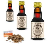 3 x Long Blend Whisky Essence 25ml - Alcohol-Free Flavouring - Makes Up to 2.25L - Includes Free French Oak Chips 20g