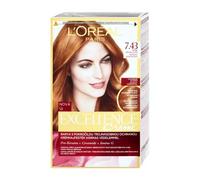 3 X L'Oreal Excellence Creme Triple Care Colour 7.43 Gold Blonde