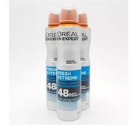 3 X L'Oreal Men Expert Fresh Extreme 48H Dry non-stop Anti-Perspirant 250ml