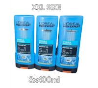 3 X L'oreal Men Expert Hydrating Power Shower Gel 400Ml- XXL SIZE 3x400ml