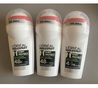 3 x Loreal Men Expert SHIRT PROTECT Roll On Deodorant 48 Hr 50ml