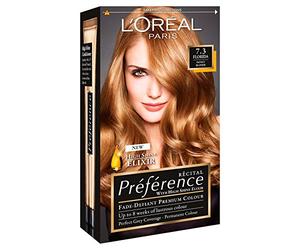 3 x L'Oreal Paris Recital Preference Permanent Colour 7.3 Florida Honey Blonde