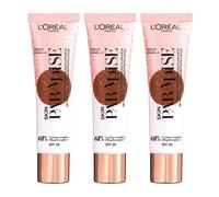 3 x L'Oreal Paris Skin Paradise Tinted Water Moisturiser Spf 20 30ml - 03 Deep