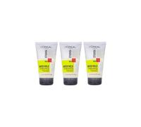 3 x L'Oreal Studio Line Invisi'Hold 24H Natural Clear Gel Extra Strength 150ml