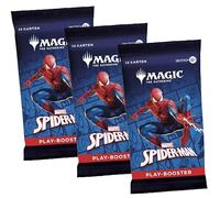 3 x Magic: The Gathering - Marvel's Spider-Man Play Booster (DE) | German Cards | Spider-Verse Crossover | Includes HeartGlobal Shipping Protection