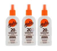3 x MALIBU LOTION SPRAY 20 SPF 200ML-Lightweight Water Resistant Perfect Summer