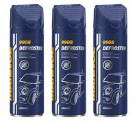 3 x MANNOL DE-ICER 450ML CAR WINDSCREEN AEROSOL SPRAY CAR ICE DEFROSTER & SCRUB