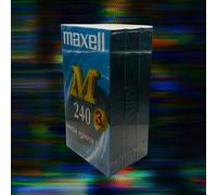 3 x MAXELL MEGA POWER Tape E-240 M (4 Hours) VHS Blank Cassette Tapes NEW SEALED