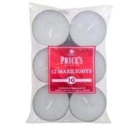 3 x Maxi Unscented Tea Lights, Pack of 12