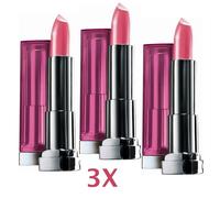 3 X Maybelline New York Color Sensational Lipstick 146 Metallic Rose