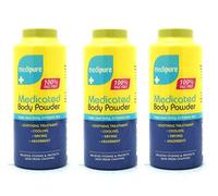 3 x Medipure Medicated Body Powder - Helps Cool Itchy, Irritated Skin 100% TALC FREE (200g) - Swan household ®