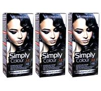 3 x Mellor & Russell Simply Colour Permanent Hair Colour 2.0 Natural Black