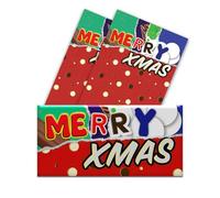 3 x Merry Xmas Novelty Wrappers Insults Secret Santa Love Gift Present Rude Funny (Chocolate not included)