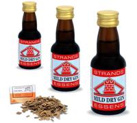 3 x Mild Dry Gin Essence 25ml - Alcohol-Free Flavouring - Makes Up To 2.25L - Includes Free French Oak Chips 20g