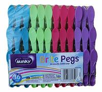 3 X Minky Brite Pegs X (36 Pack)
