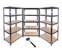 3 X Monster Racking T-Rax Metal Storage Shelves