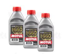 3 x Motul RBF660 100% Synthetic Performance Race Rally DOT 4 Brake Fluid 500ml