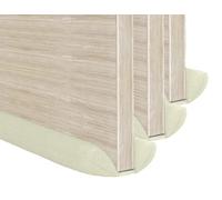 3 x MOXVIO Draft Excluder for Doors, Double Under Door Draught Excluder, 2 Sided Cushion Door Draft Stopper, 70 to 90 cm Cut-to-Size Adjustable Width, Waterproof Snowproof 600D Oxford Fabric (Beige)