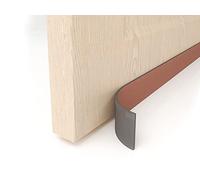 3 x MOXVIO Draught Excluder for Doors Under Door Draft Stopper Adhesive Weather Stripping - Cut-to-Size 100cm x 6cm Fabric Laminated Eva Draft Stopper - Strong Adhesive Ultimate Draft Blocker - BROWN