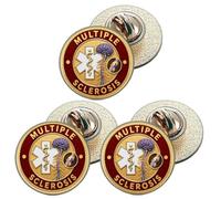 3 x Multiple Sclerosis Medical Awareness (BU27) Lapel Pin Badges